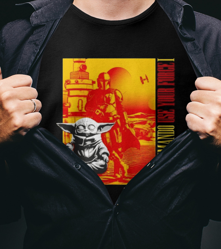 Grogu N' Mando Use Your Force I Star Wars Adventure T-Shirt