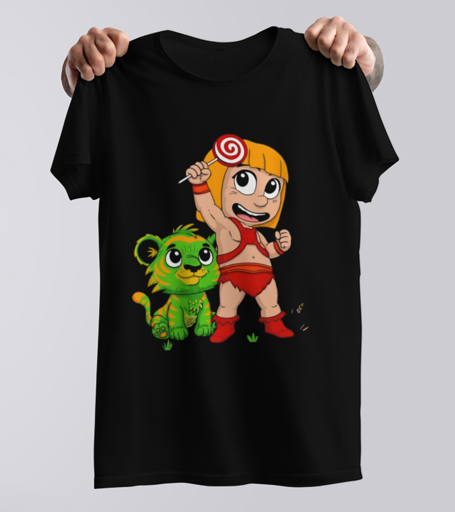 He Man And Battle Cat Masters Of Kindergarten Lollipop Adventure T-Shirt