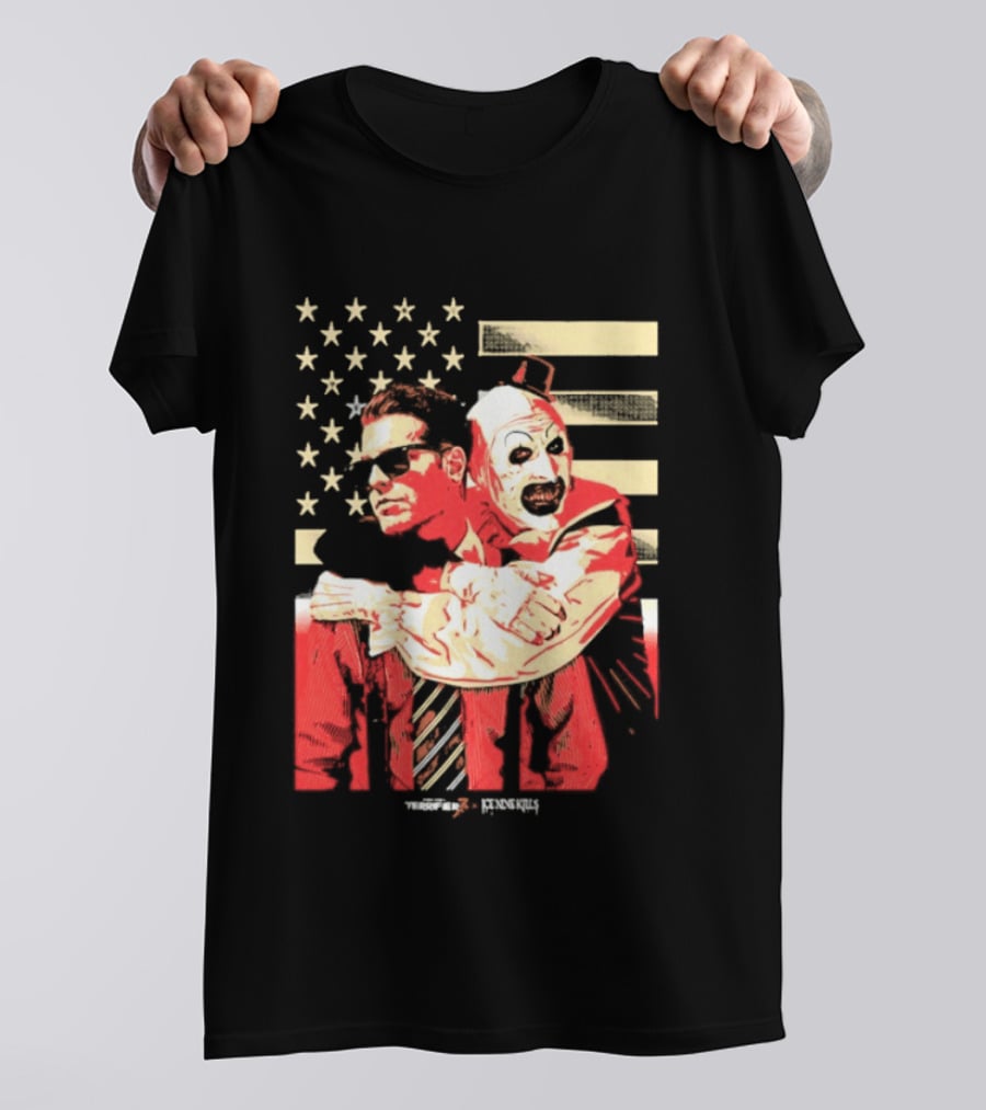 Ice Nine Kills Spencer Clown American Flag Horror Aesthetic T-Shirt
