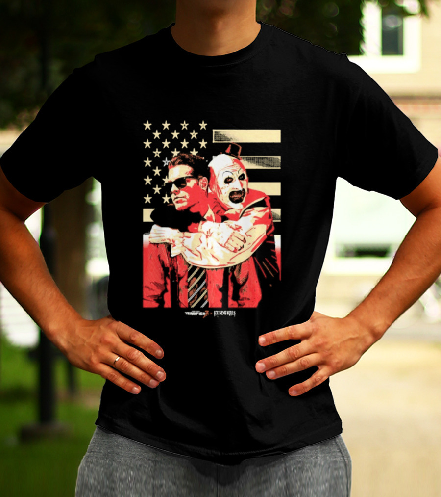 Ice Nine Kills Spencer Clown American Flag Horror Aesthetic T-Shirt