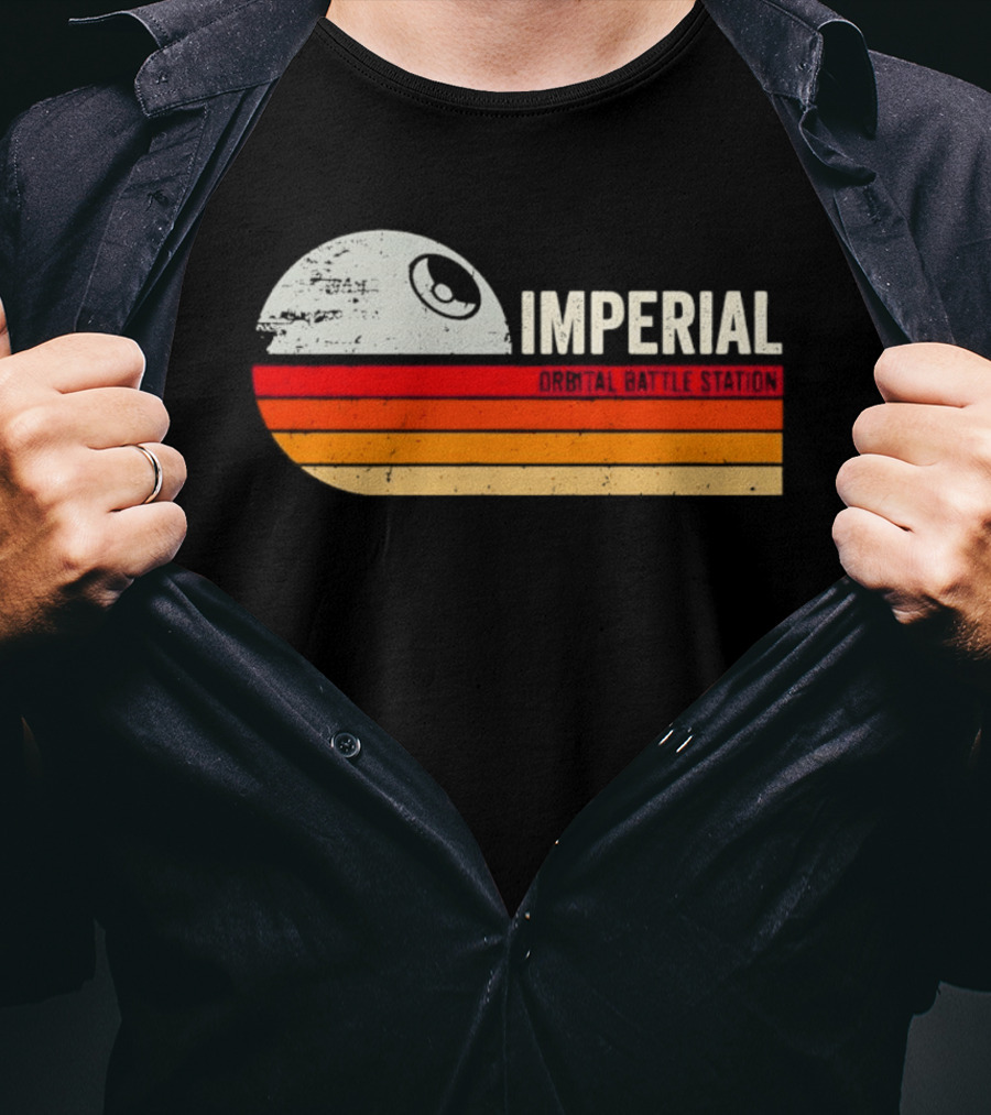 Star Wars Imperial Orbital Battle Station Death Star Sunset T-Shirt