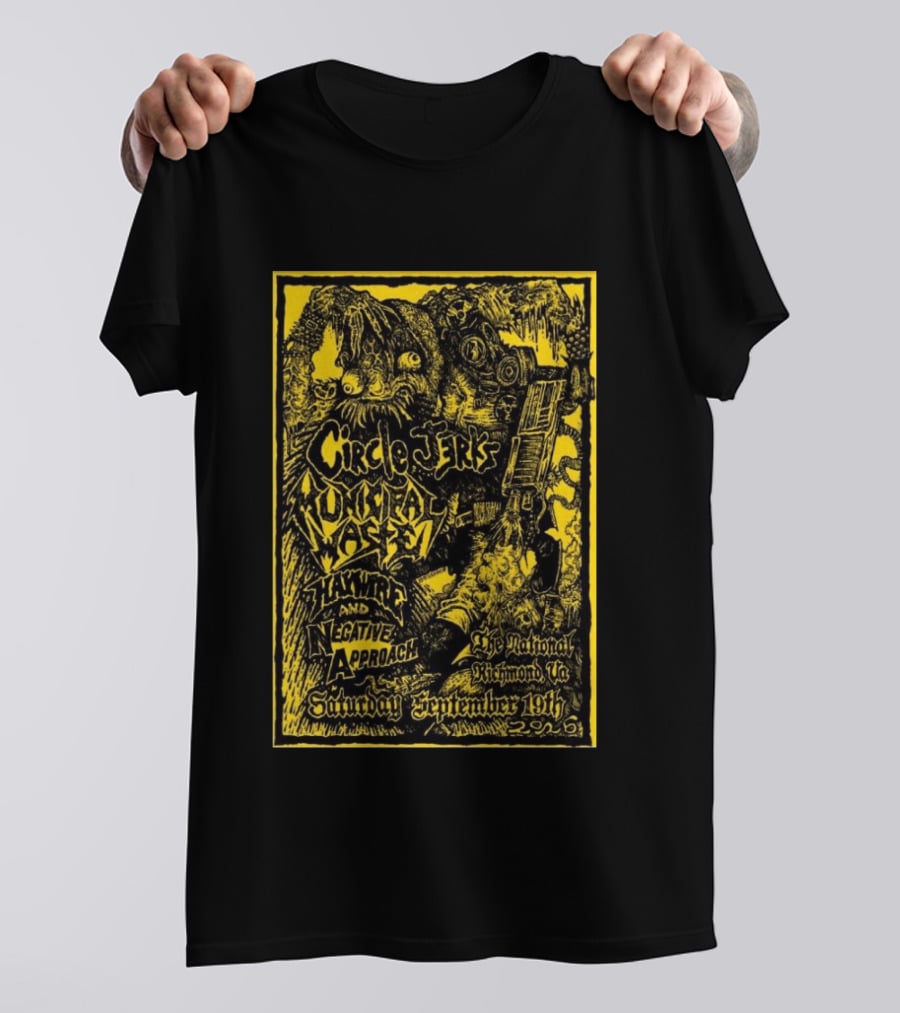 Circle Jerks Municipal Waste Hawkwind Negative Approach The National Richmond Va Saturday September 19th 2026 T-Shirt