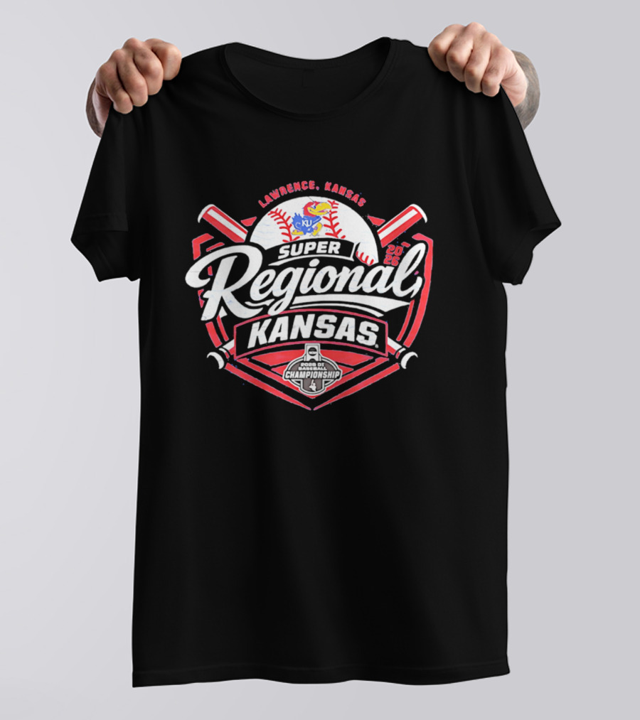 Lawrence Kansas Jayhawks 2026 Super Regional Baseball Event T-Shirt