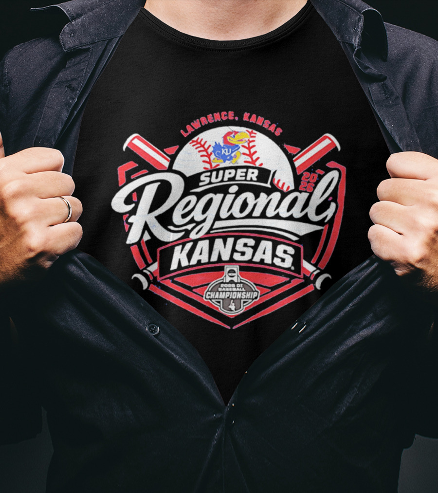 Lawrence Kansas Jayhawks 2026 Super Regional Baseball Event T-Shirt