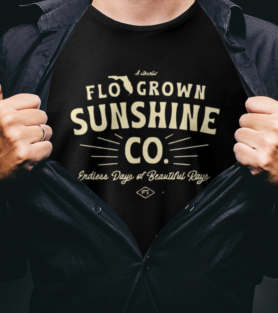 Flo Grown Sunshine Co Endless Days Of Beautiful Rays Florida State T-Shirt