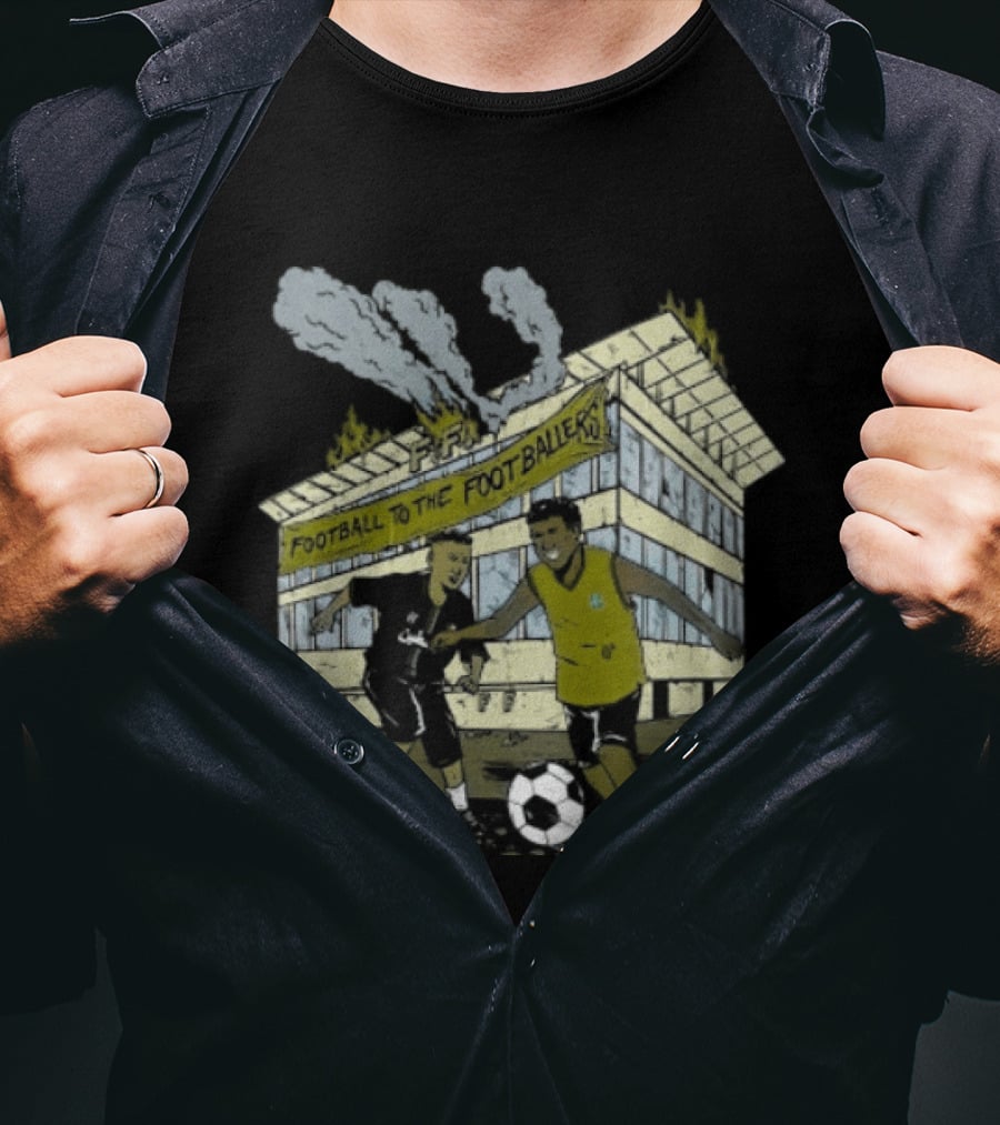 Football To The Footballers Players Soccer Stadium Scene T-Shirt