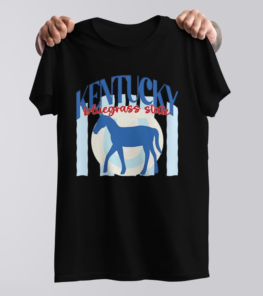 Kentucky Bluegrass State Horse Horseshoe T-Shirt
