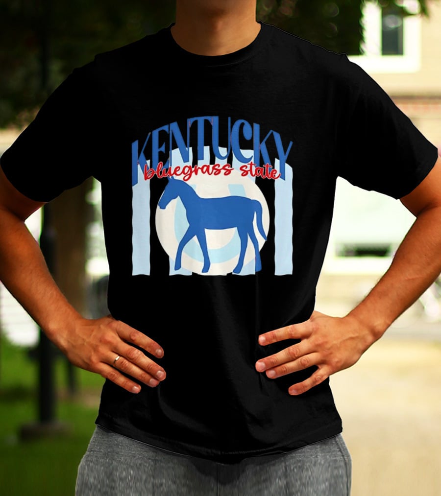 Kentucky Bluegrass State Horse Horseshoe T-Shirt