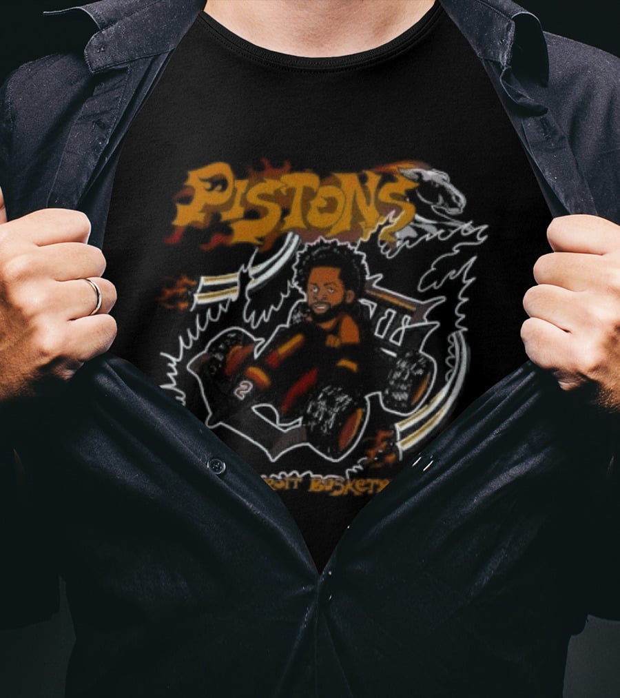 Pistons Cade Cunningham Detroit Basketball Grand Prix T-Shirt