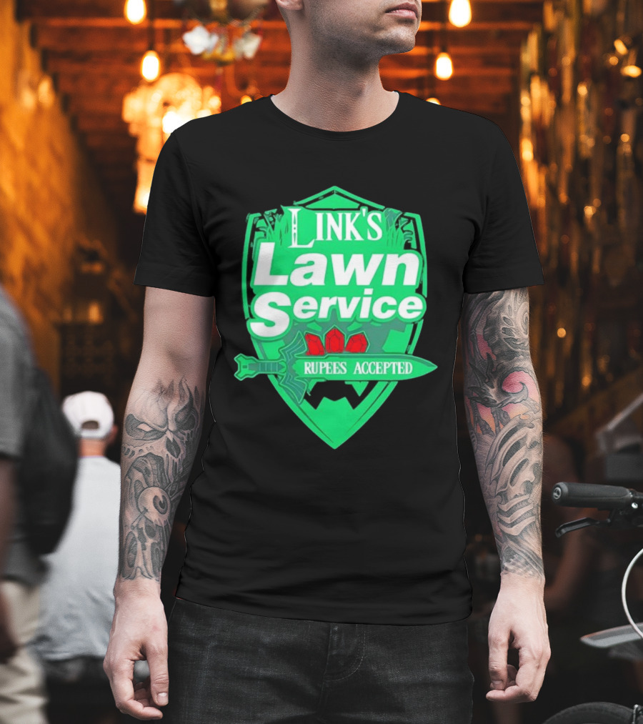 Link's Lawn Service Rupees Accepted The Legend Of Zelda Master Sword T-Shirt