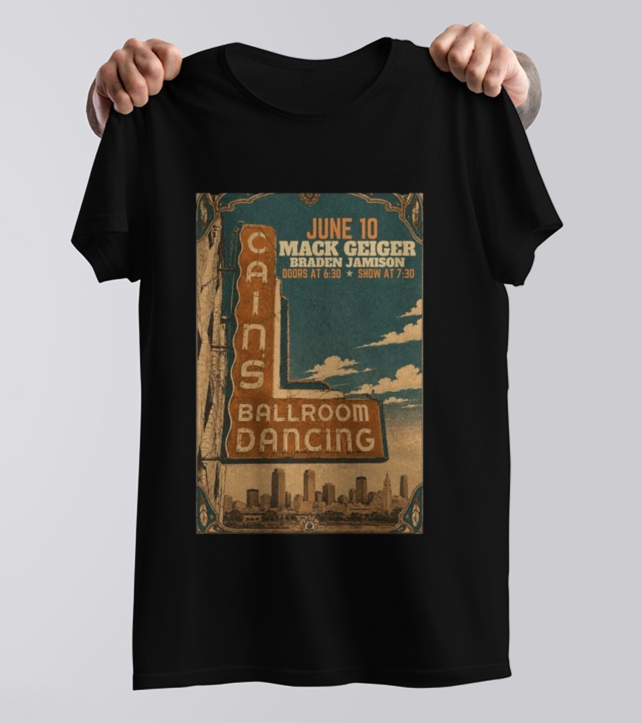 June 10 Mack Geiger Cains Ballroom Dancing Braden Jamison T-Shirt