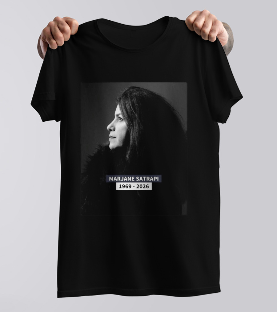 Marjane Satrapi 1969 2026 Impactful Black And White Profile T-Shirt