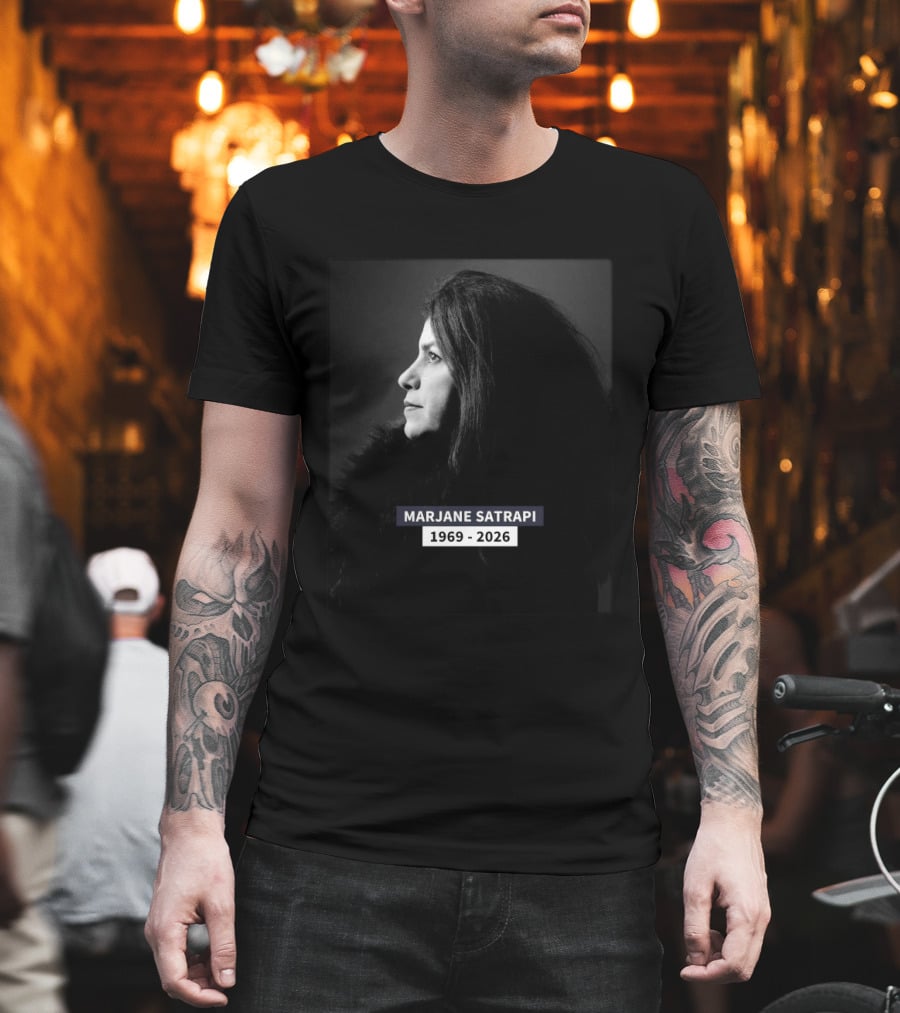 Marjane Satrapi 1969 2026 Impactful Black And White Profile T-Shirt