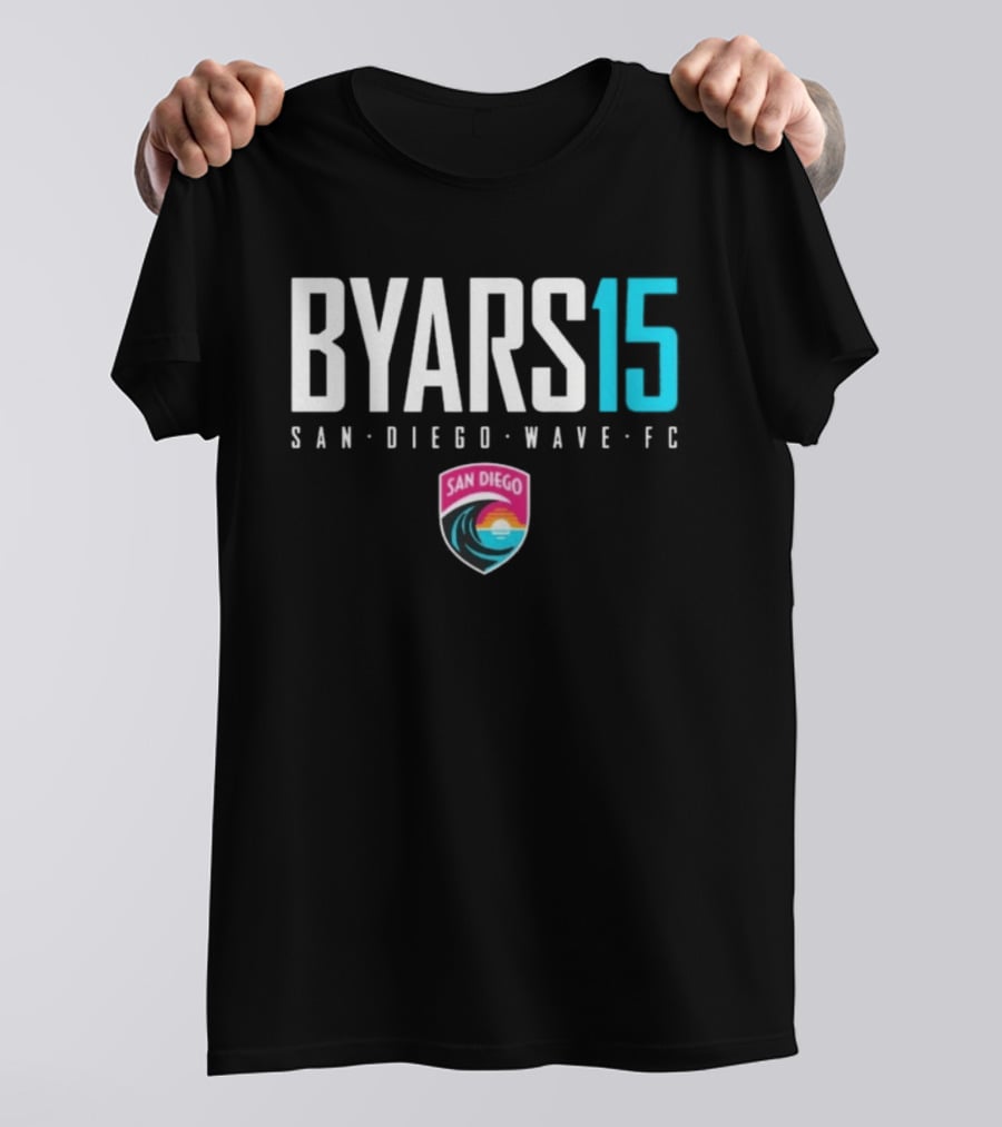 Byars 15 San Diego Wave FC National Women's Soccer League T-Shirt