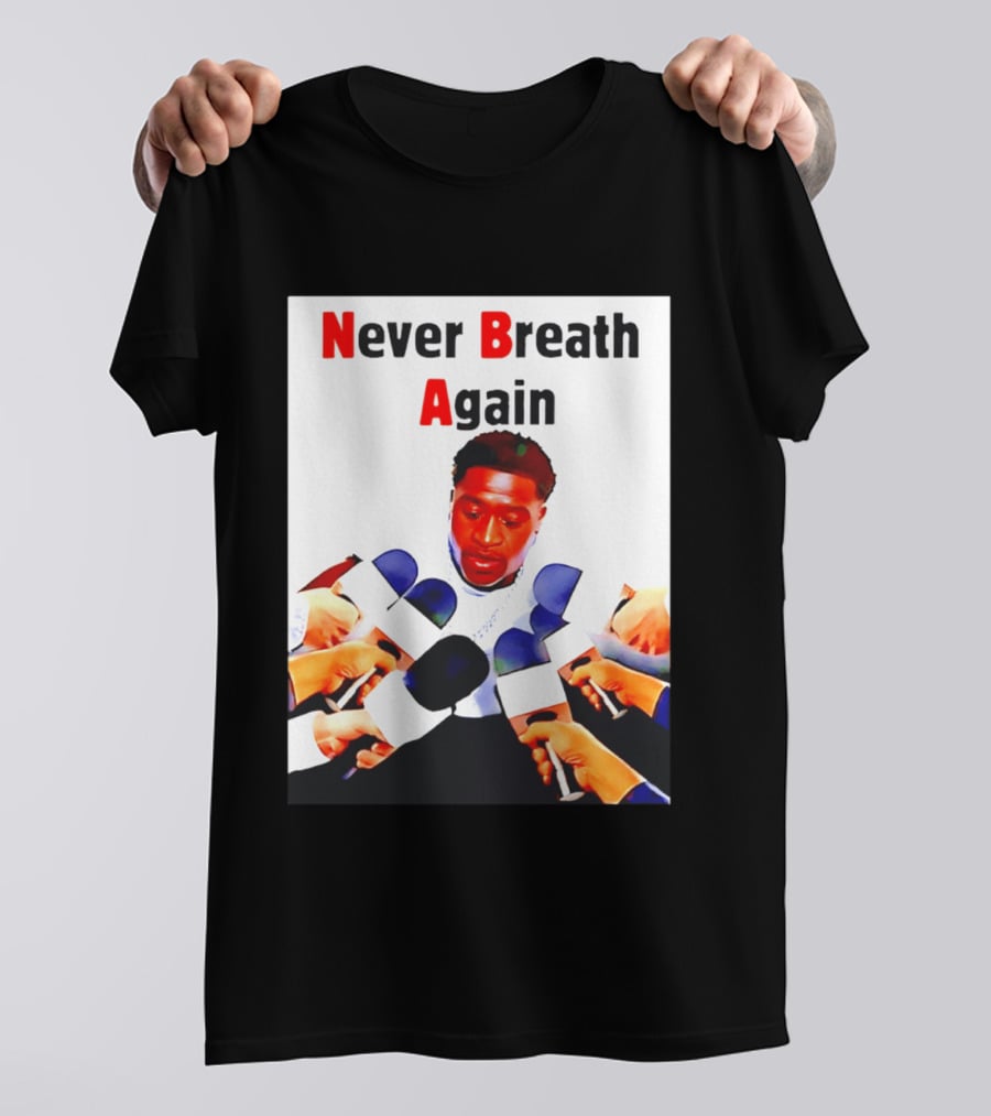 Never Breath Again George Floyd Microphones Press T-Shirt