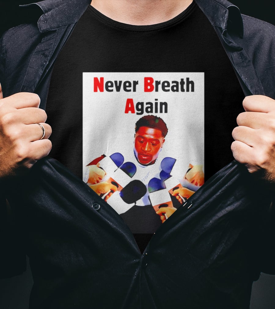 Never Breath Again George Floyd Microphones Press T-Shirt