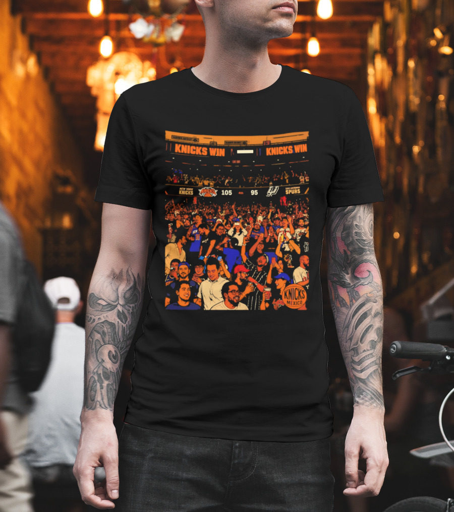 New York Knicks Win 105 95 One City One Team One Dream Energy T-Shirt