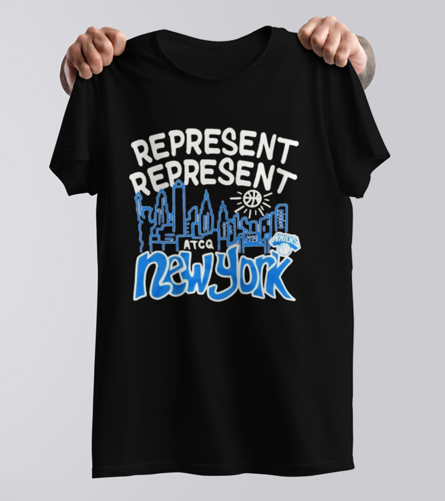 Represent Represent New York Knicks ATCQ NBA Basketball T-Shirt