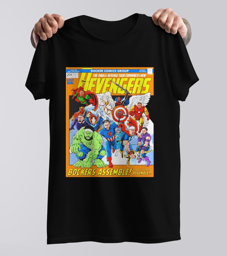 New York Knicks Bocker Comics Finals Revenge Tour Bockers Assemble T-Shirt