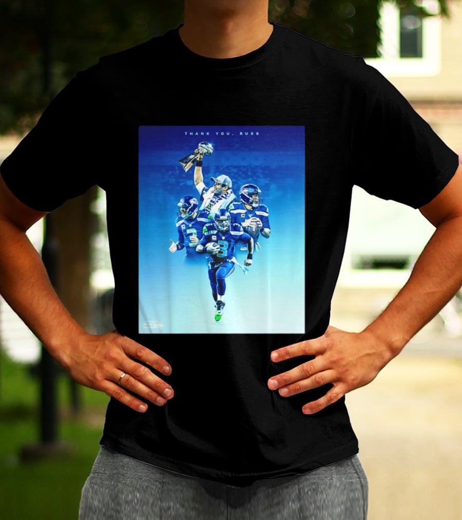 Thank You Russ Seattle Seahawks Russell Wilson Super Bowl 3 T-Shirt