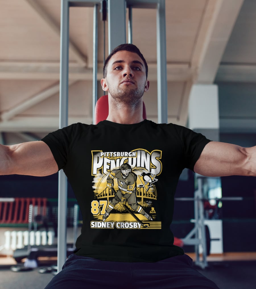 Sidney Crosby 87 Pittsburgh Penguins Player Bridge T-Shirt