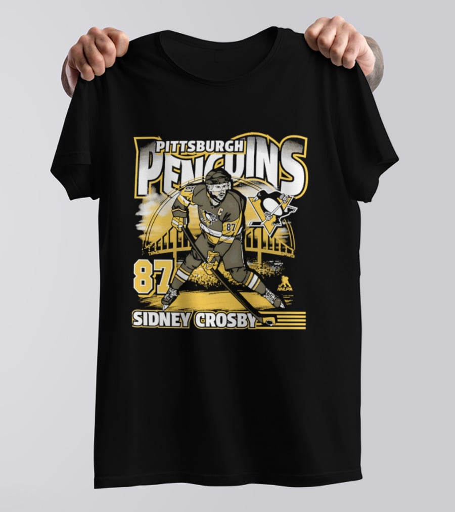 Sidney Crosby 87 Pittsburgh Penguins Player Bridge T-Shirt