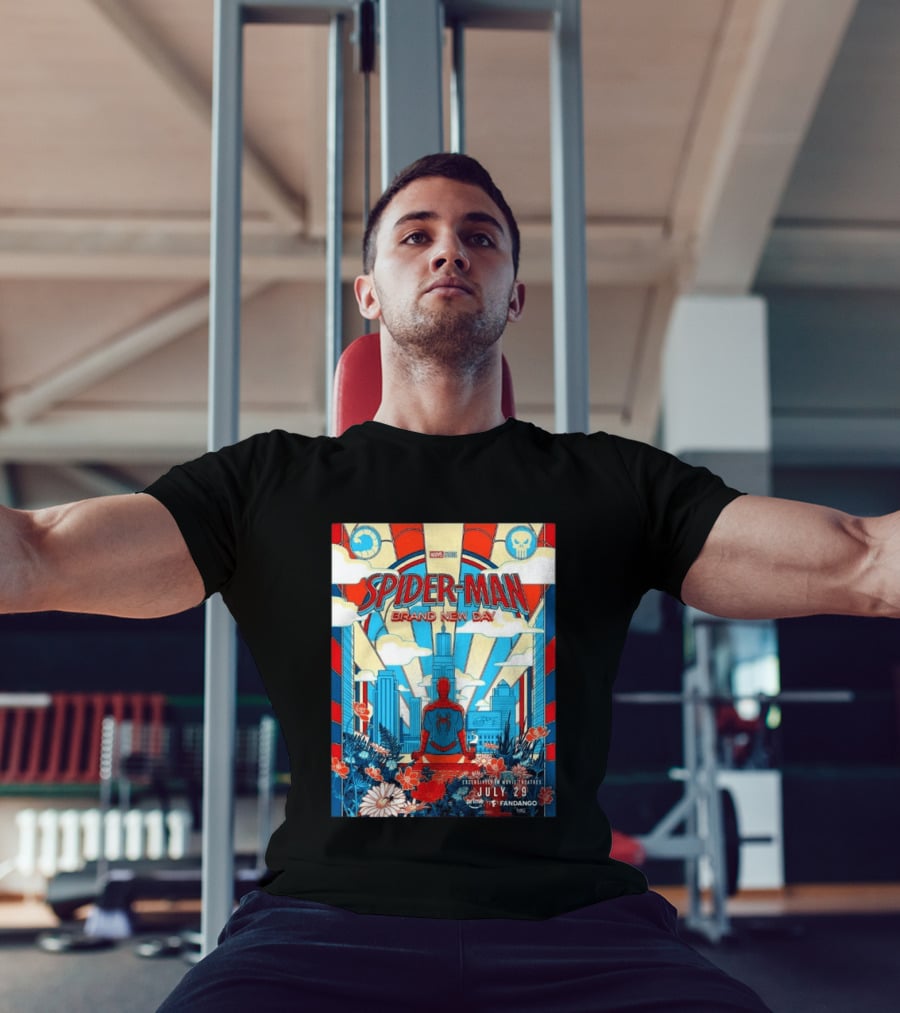 Spider Man Brand New Day Exclusive Movie Theaters July 29 Prime Fandango T-Shirt