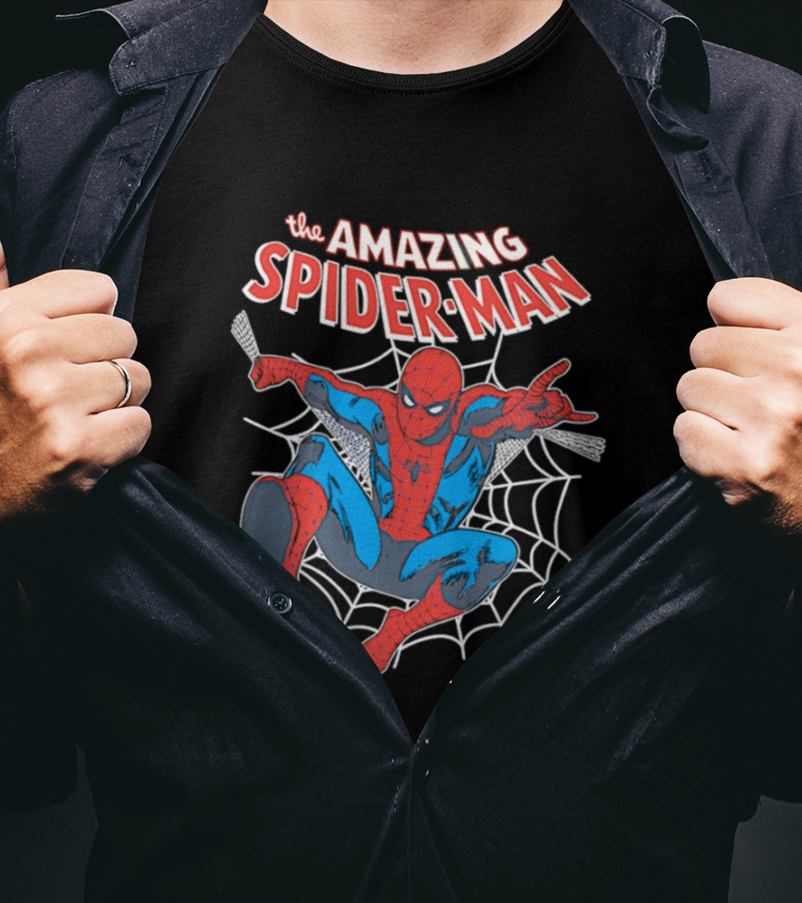 The Amazing Spider Man Web Crawling Comic T-Shirt