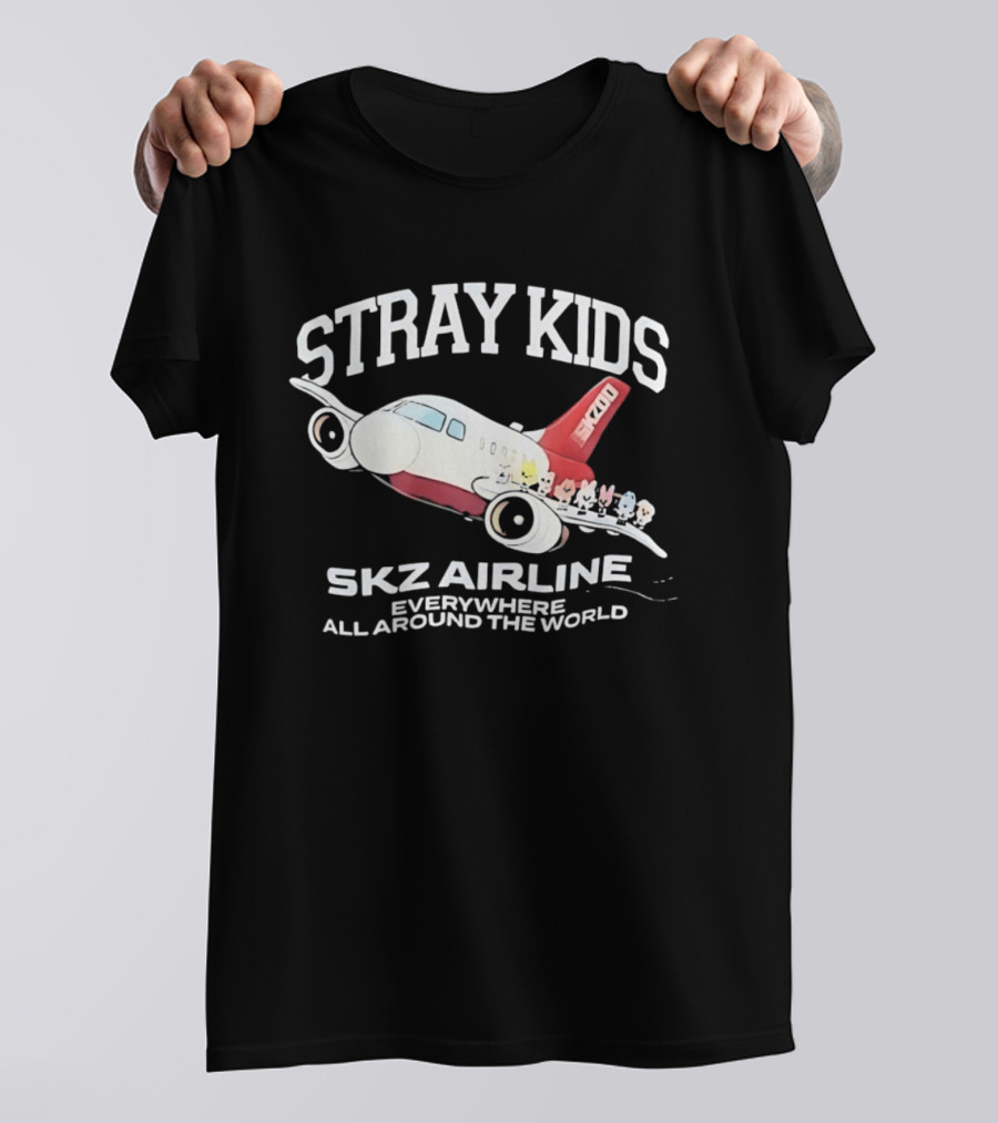 Stray Kids SKZ Airline Everywhere All Around The World T-Shirt