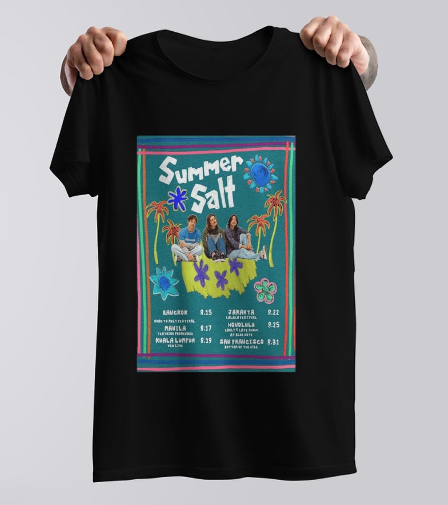 Summer Salt World Tour 2026 Bangkok Manila Kuala Lumpur Jakarta Honolulu San Francisco T-Shirt