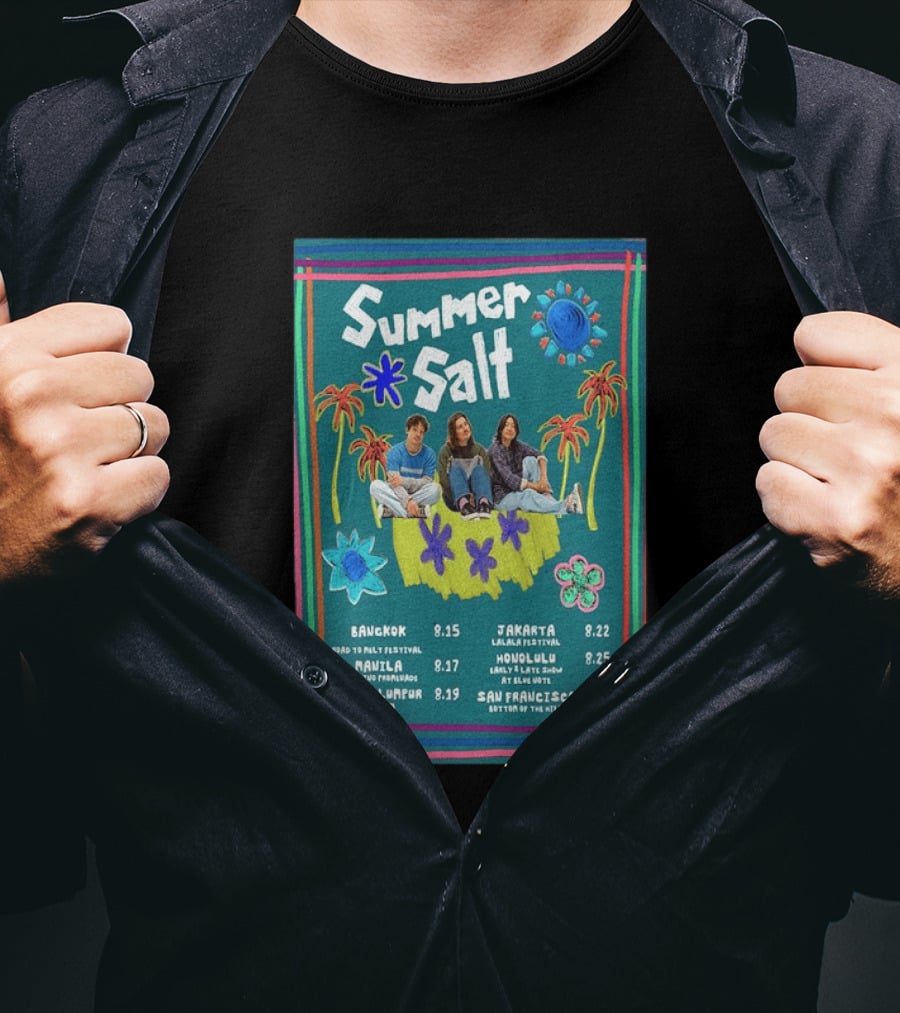Summer Salt World Tour 2026 Bangkok Manila Kuala Lumpur Jakarta Honolulu San Francisco T-Shirt