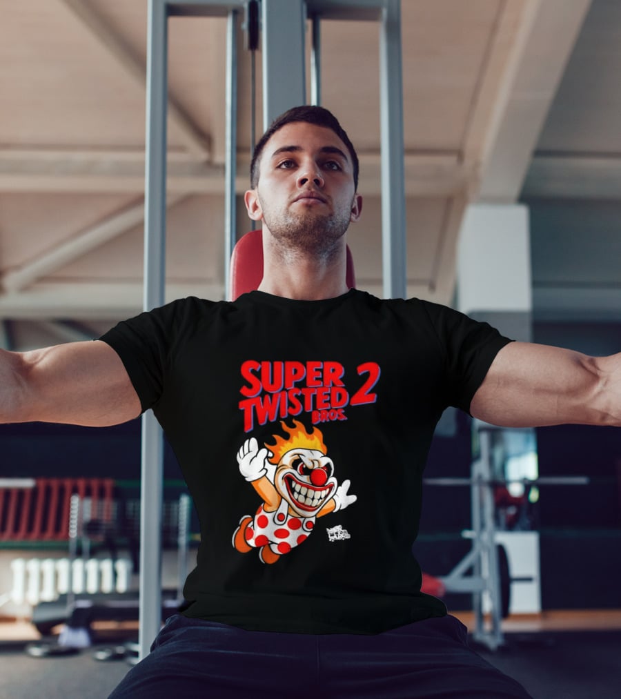 Super Twisted 2 Bros Sweet Tooth Twisted Metal Video Game Mashup T-Shirt