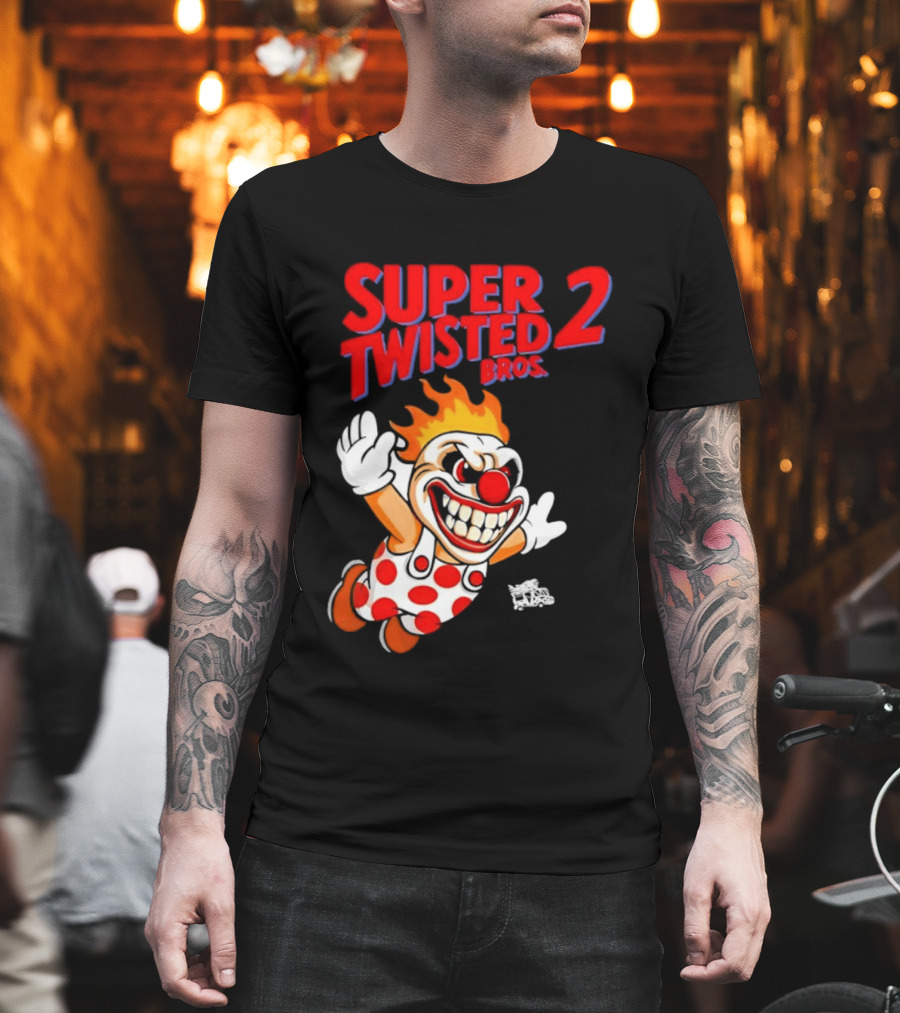 Super Twisted 2 Bros Sweet Tooth Twisted Metal Video Game Mashup T-Shirt