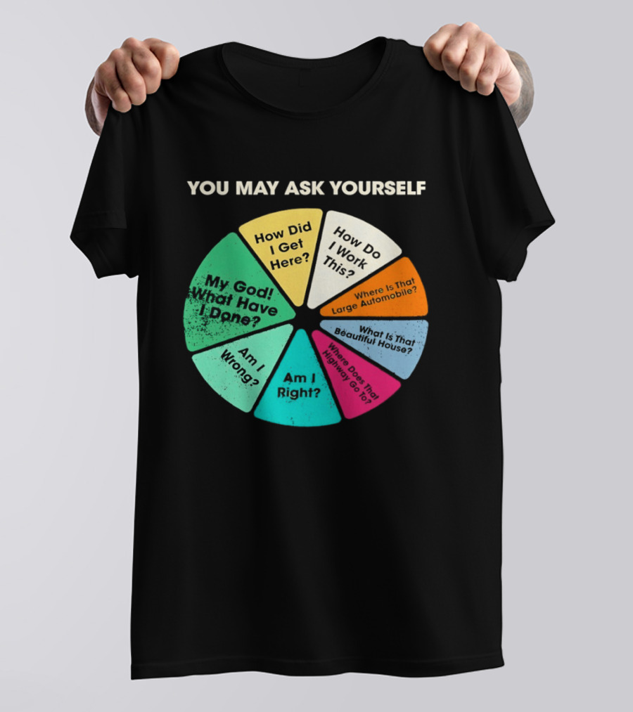 Talking Heads Pie Chart Lyrics You May Ask Yourself Once In A Lifetime T-Shirt