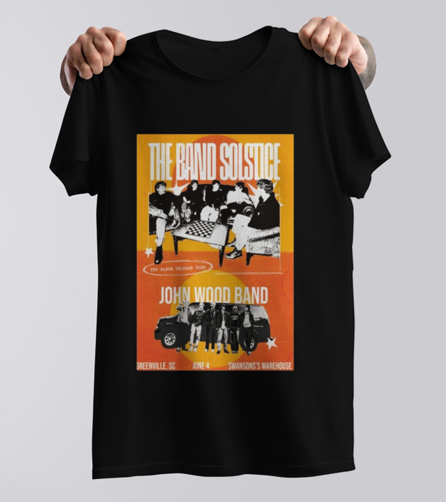 The Band Solstice Album Release Tour June 4 Greenville SC Swanson's Warehouse John Wood Band T-Shirt