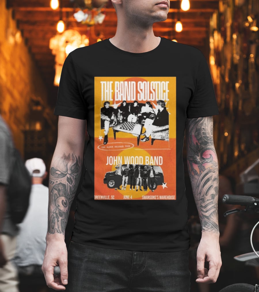 The Band Solstice Album Release Tour June 4 Greenville SC Swanson's Warehouse John Wood Band T-Shirt