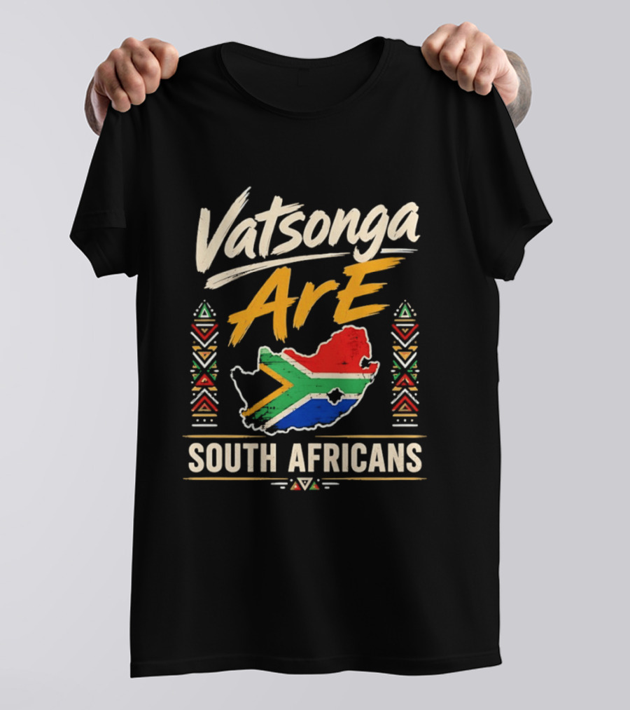 Vatsonga Are Proud South Africans Flag Map T-Shirt