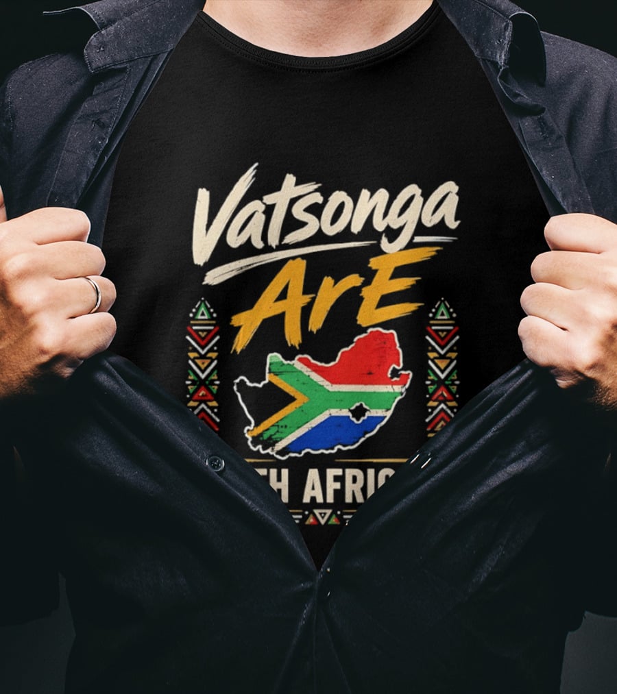 Vatsonga Are Proud South Africans Flag Map T-Shirt