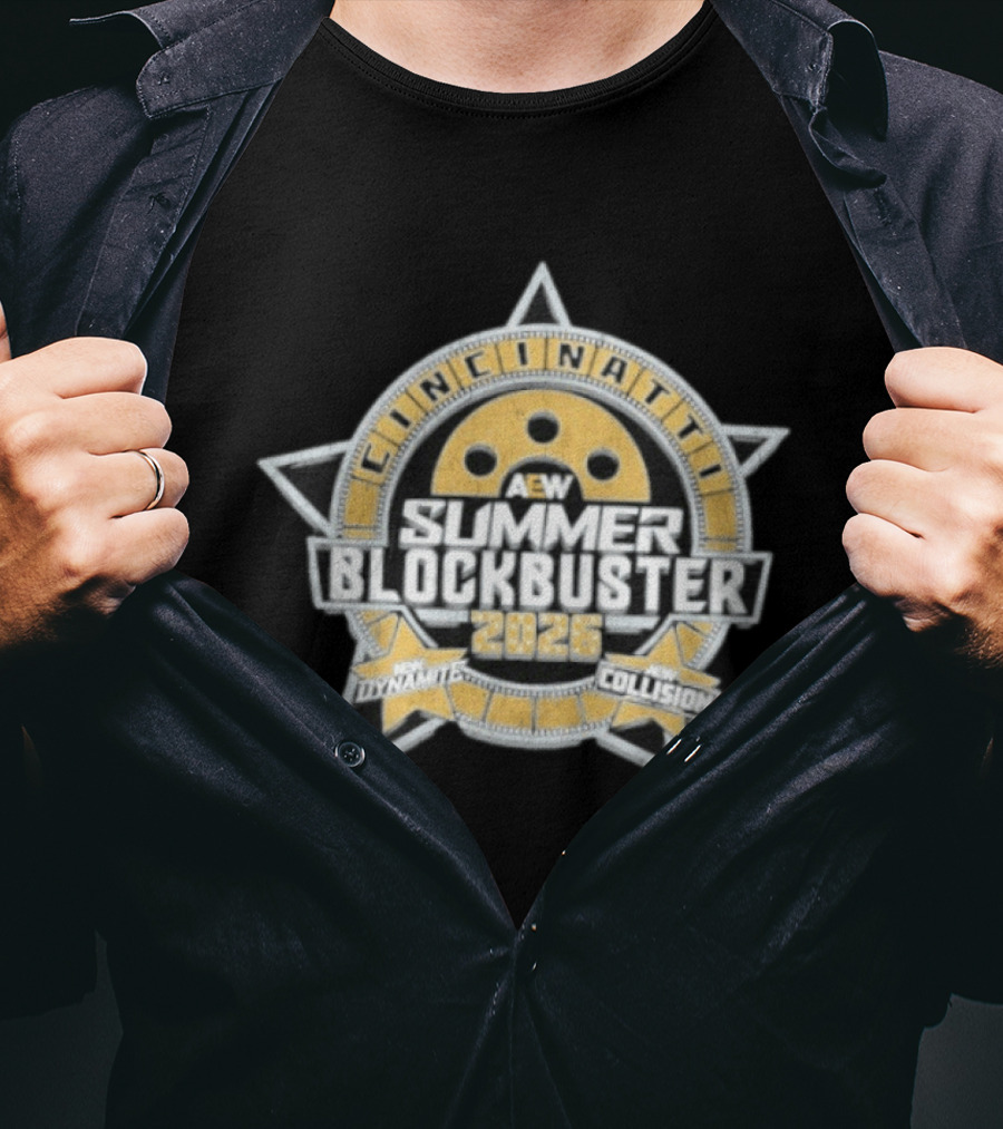 AEW Summer Blockbuster 2026 Cincinnati Event New Dynamite New Collision T-Shirt