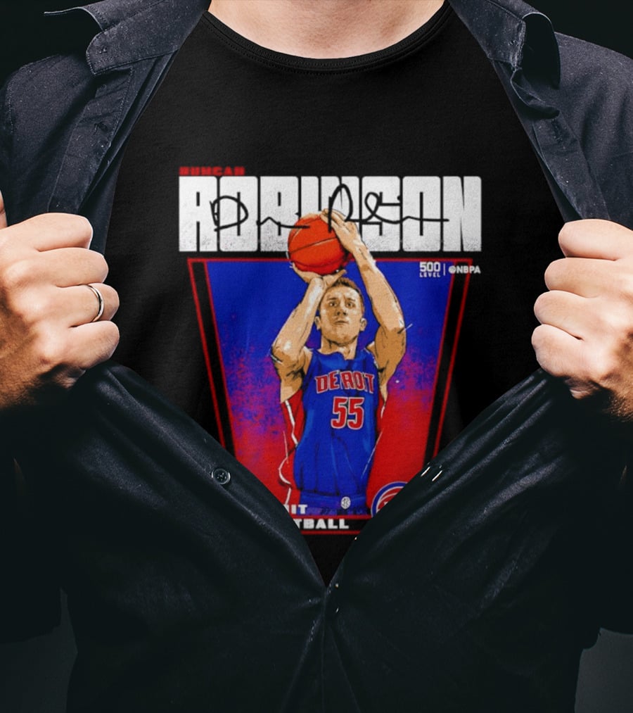 Duncan Robinson Detroit Pistons Basketball NBA Number 55 T-Shirt
