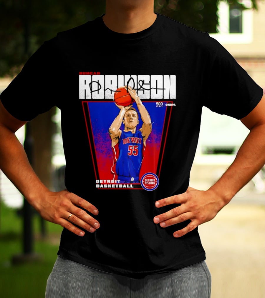 Duncan Robinson Detroit Pistons Basketball NBA Number 55 T-Shirt