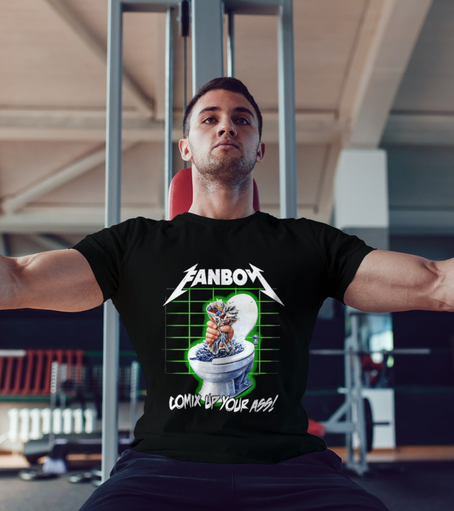 FANBOY Comix Up Your Ass Toilet Hand Print T-Shirt