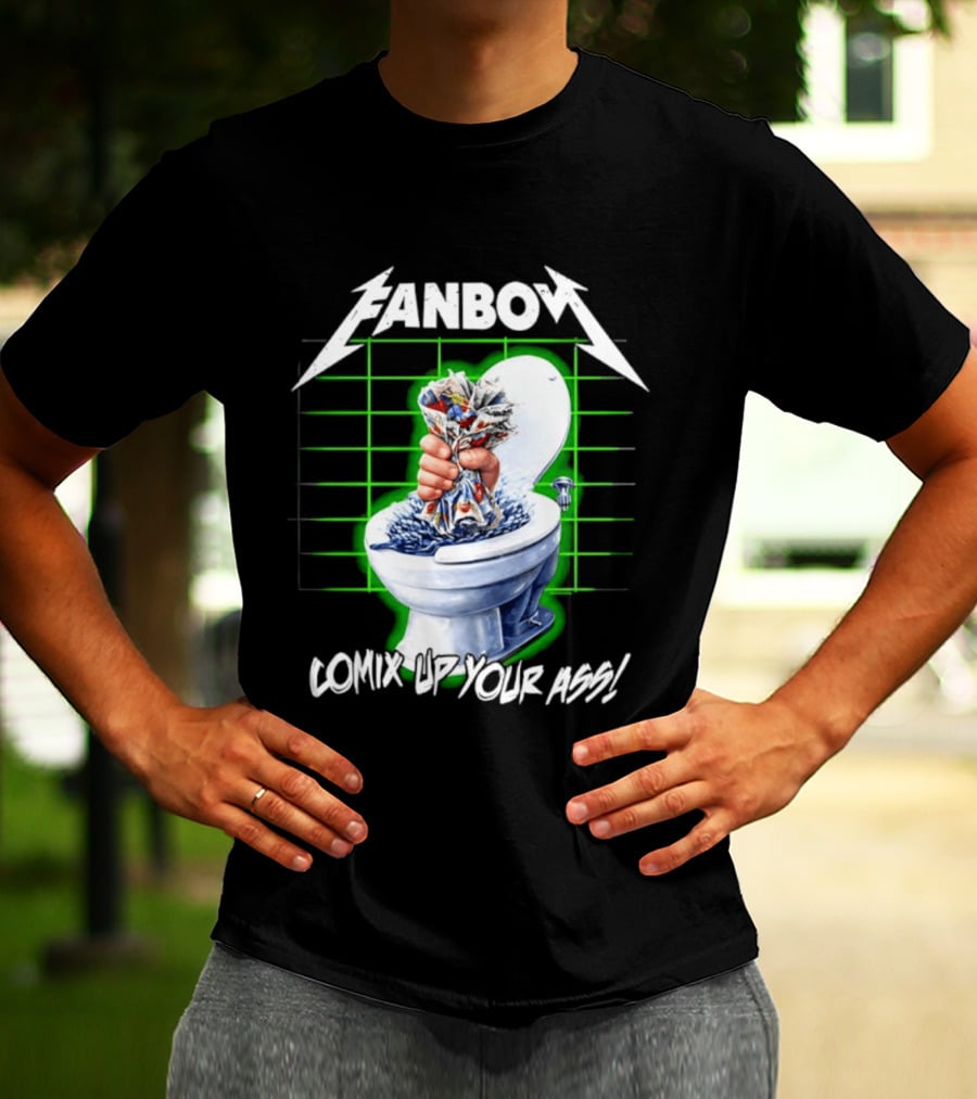FANBOY Comix Up Your Ass Toilet Hand Print T-Shirt