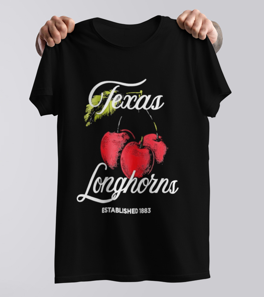 Texas Longhorns Cherry Established 1883 Montauk T-Shirt