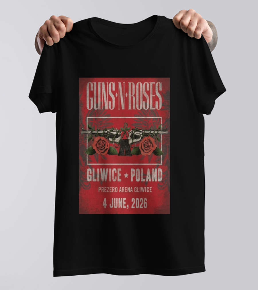 Guns N' Roses 2026 PreZero Arena Gliwice Poland Concert 4 June T-Shirt