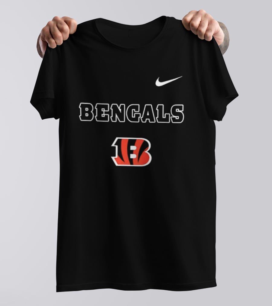 Bengals Skeleton Blue Colla American Proud Mechanic Cincinnati B Nike B T-Shirt