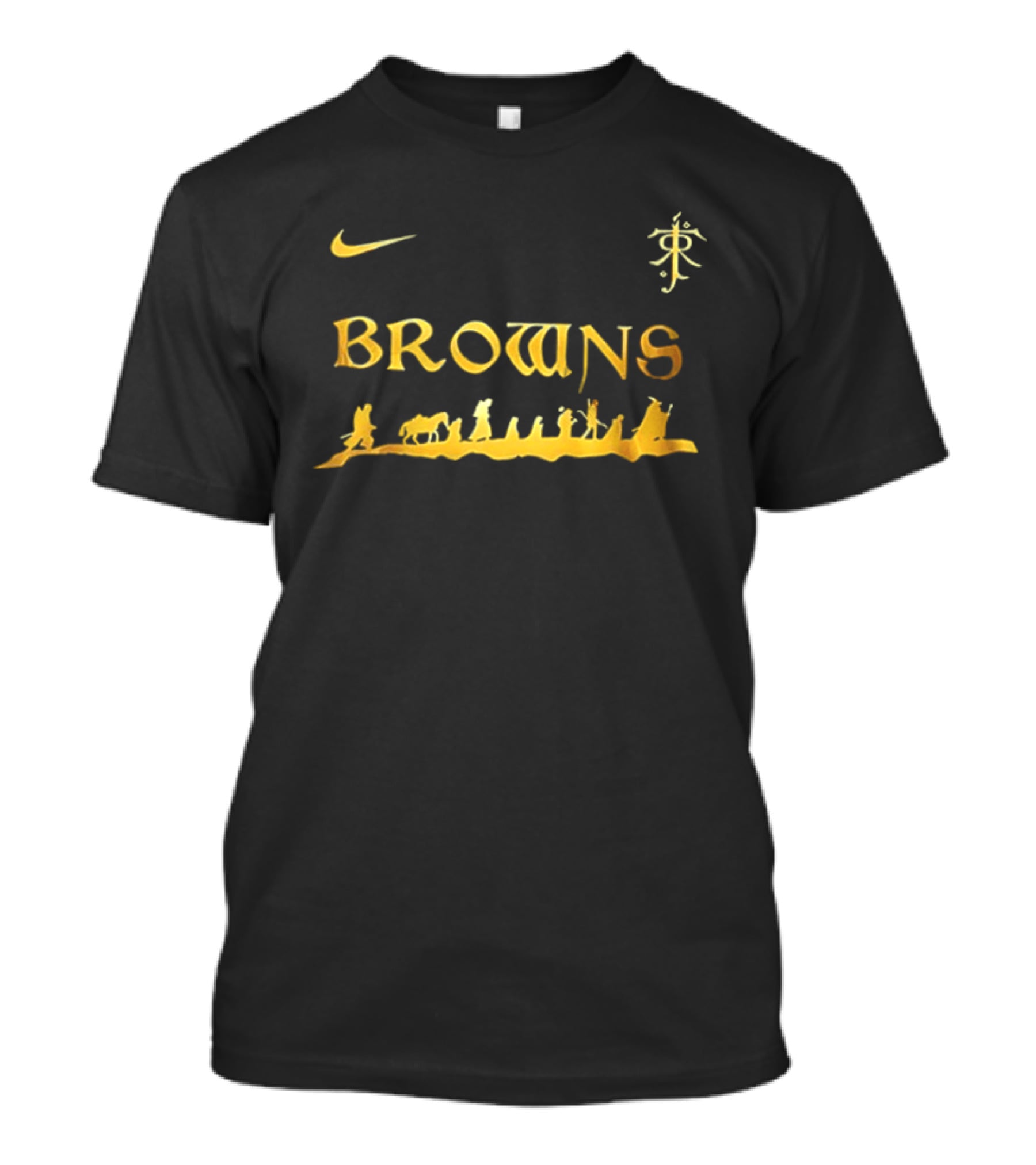 Cleveland Browns Nike Fellowship Inspired By Lord Of The Rings Collaboration T-Shirt