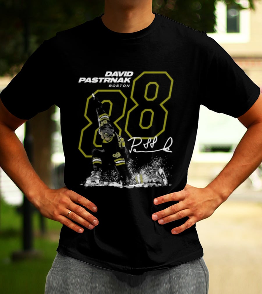 David Pastrnak 88 Boston Bruins NHL Player Fan Gear T-Shirt