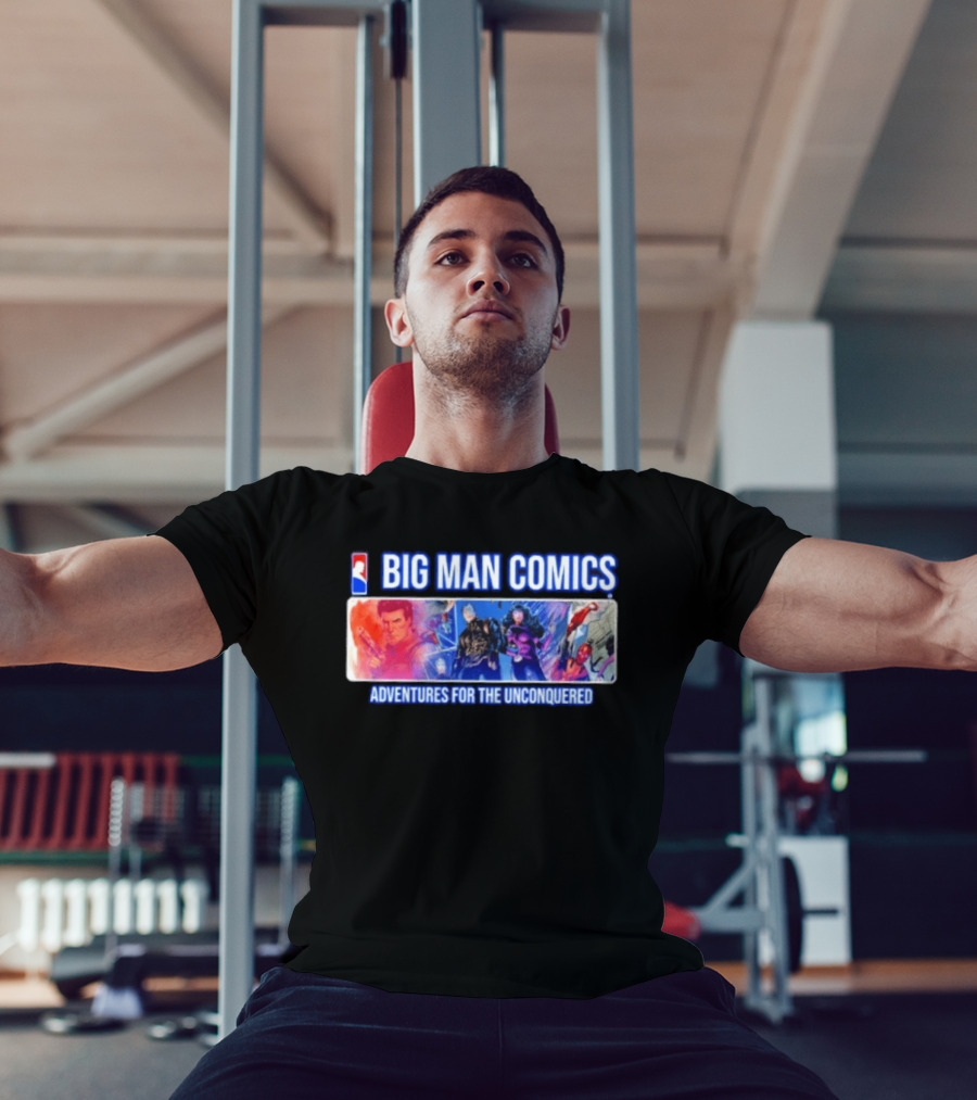 Big Man Comics Adventures For The Unconquered Dean Cain Action Heroes T-Shirt