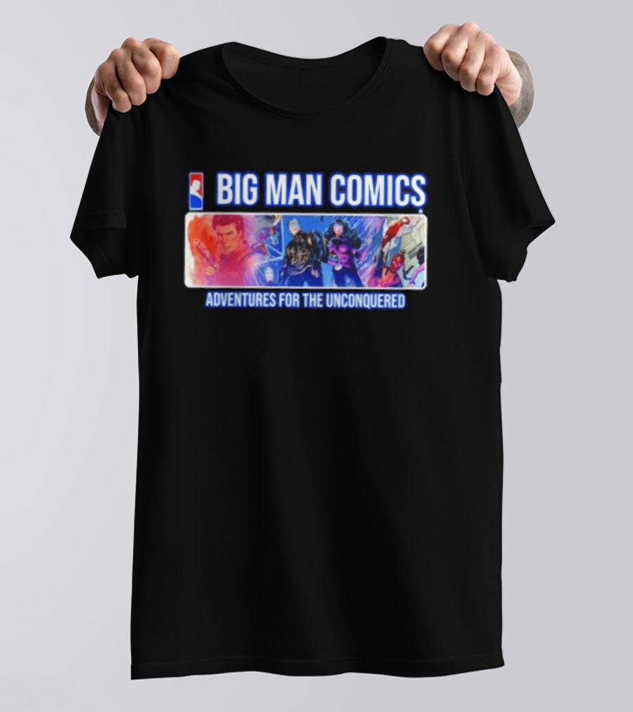 Big Man Comics Adventures For The Unconquered Dean Cain Action Heroes T-Shirt